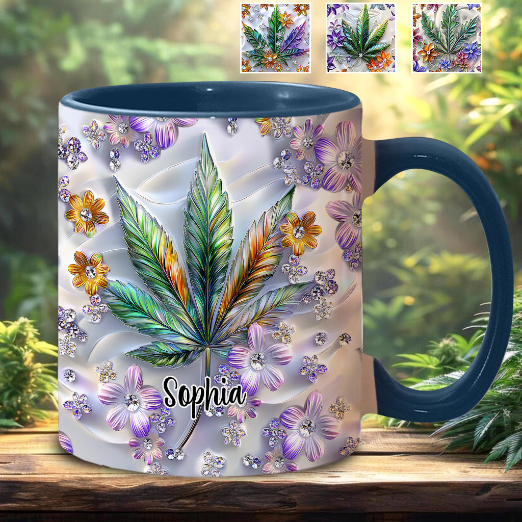 Mug personnalisé « Belle Feuille » avec motif de cannabis