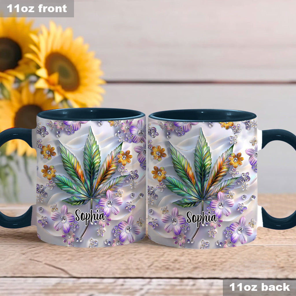 Mug personnalisé « Belle Feuille » avec motif de cannabis