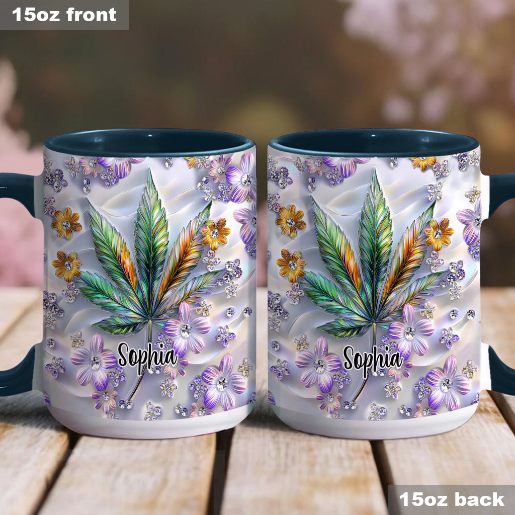 Mug personnalisé « Belle Feuille » avec motif de cannabis