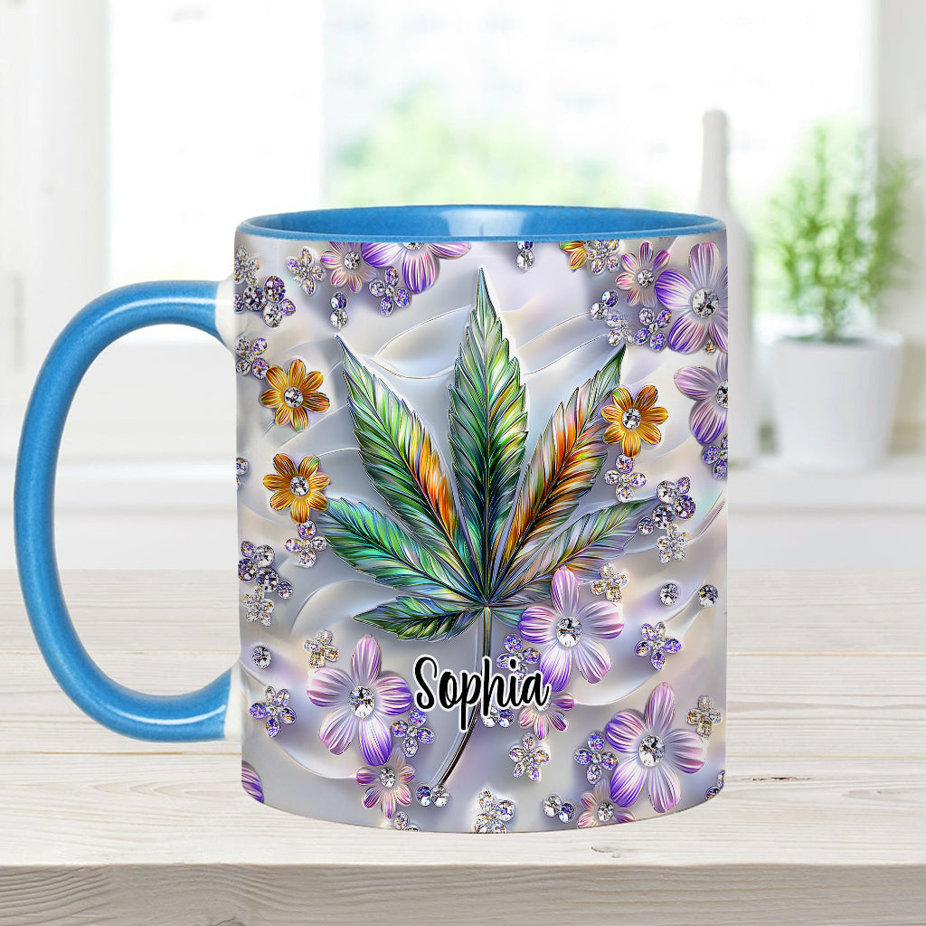 Mug personnalisé « Belle Feuille » avec motif de cannabis