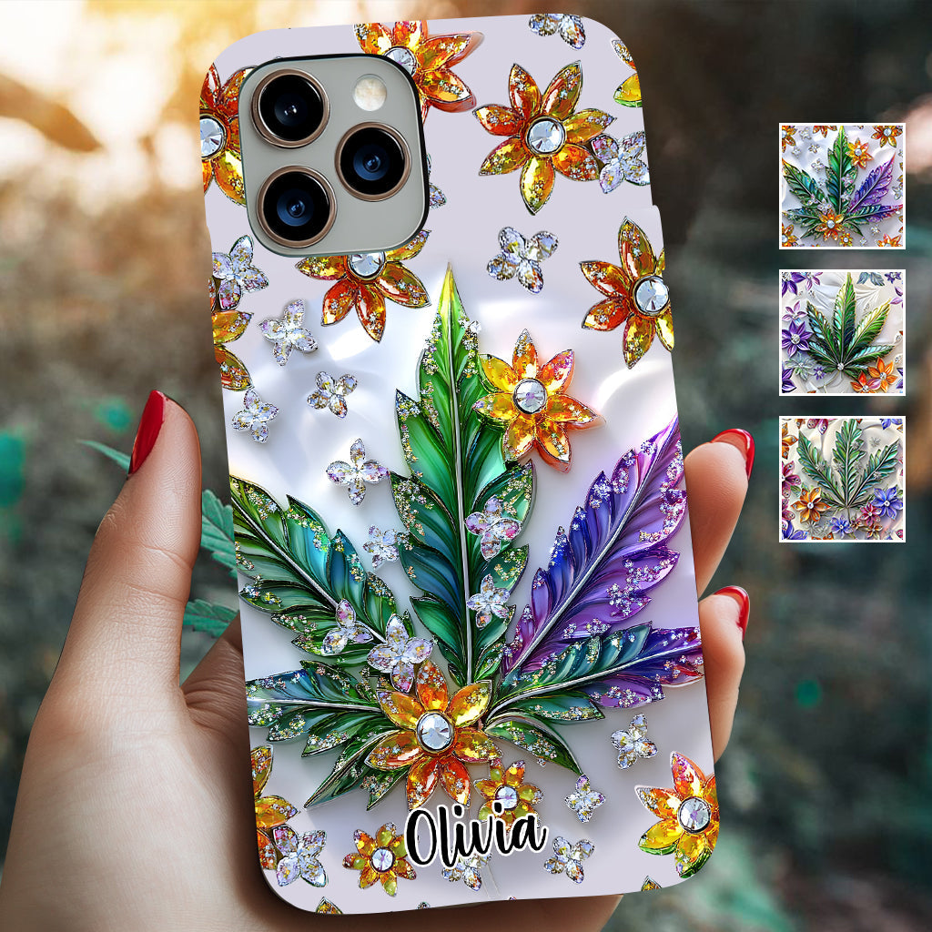 Belle feuille - Coque de téléphone personnalisée avec motif cannabis