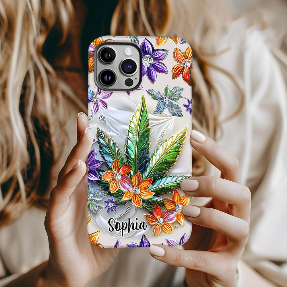 Belle feuille - Coque de téléphone personnalisée avec motif cannabis