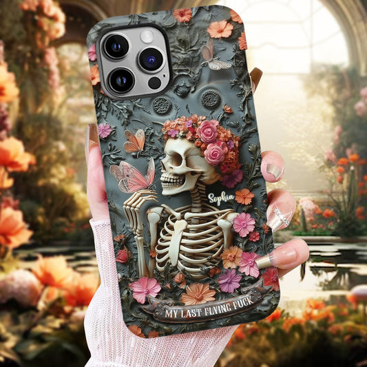 Ma dernière baise volante - Coque de téléphone personnalisée avec motif crâne intégral