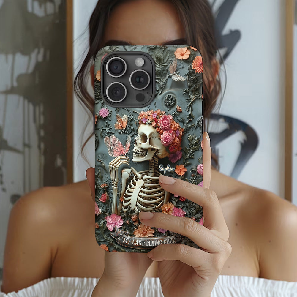 My Last Flying F*ck - Personalized Skull Full Print Phone Case