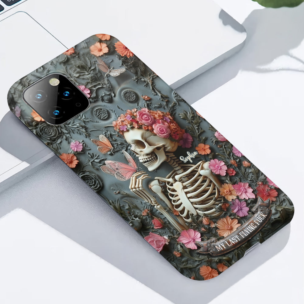 My Last Flying F*ck - Personalized Skull Full Print Phone Case