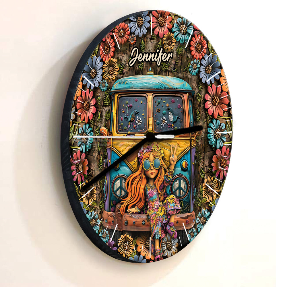 Hippie Soul - Personalized Hippie Wall Clock