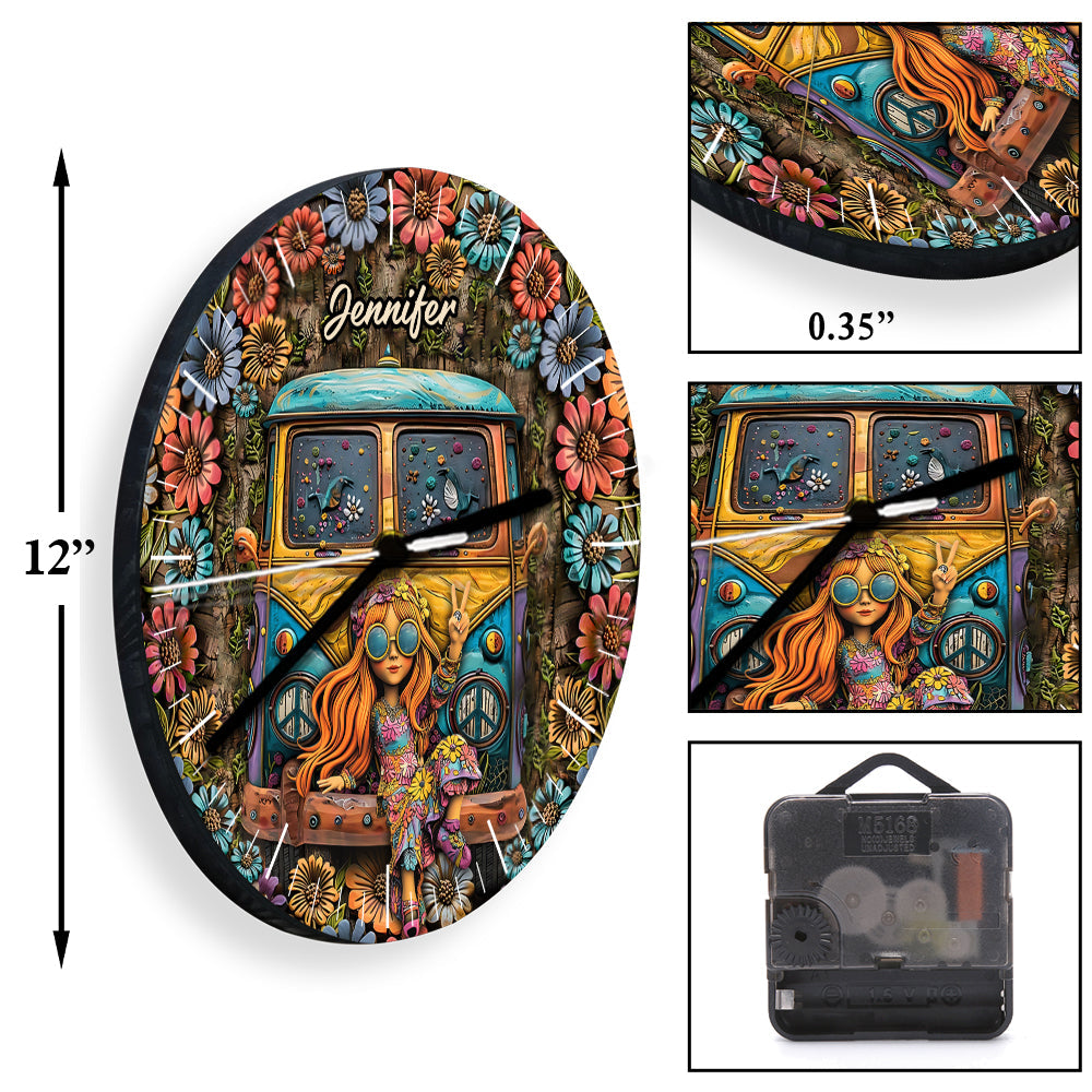 Hippie Soul - Personalized Hippie Wall Clock