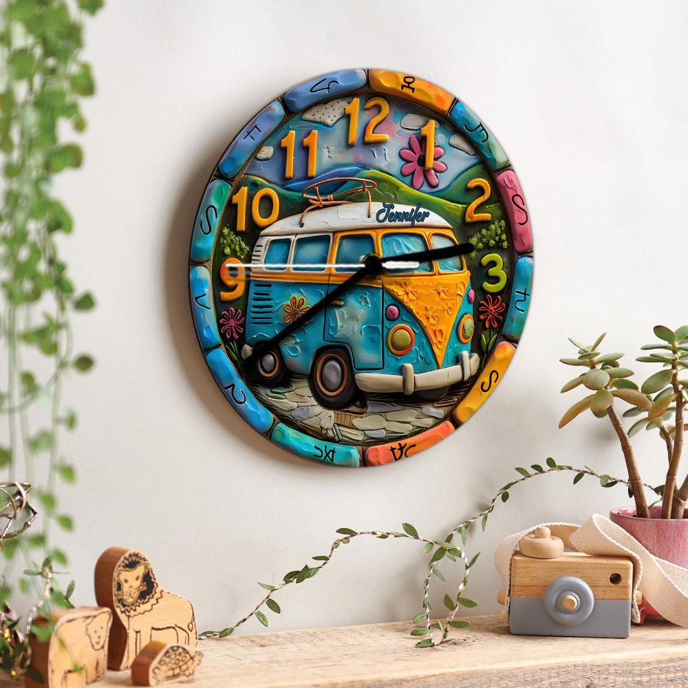 Hippie Soul - Personalized Hippie Wall Clock