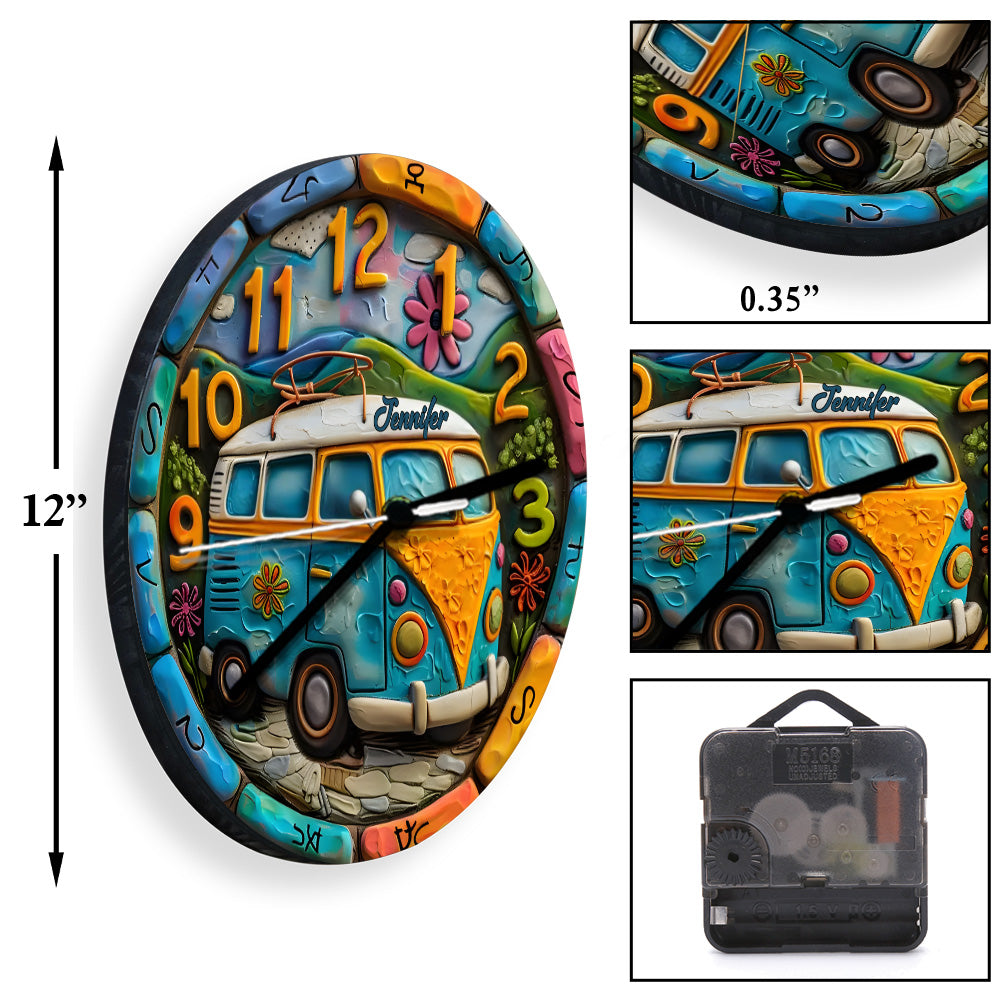 Hippie Soul - Personalized Hippie Wall Clock