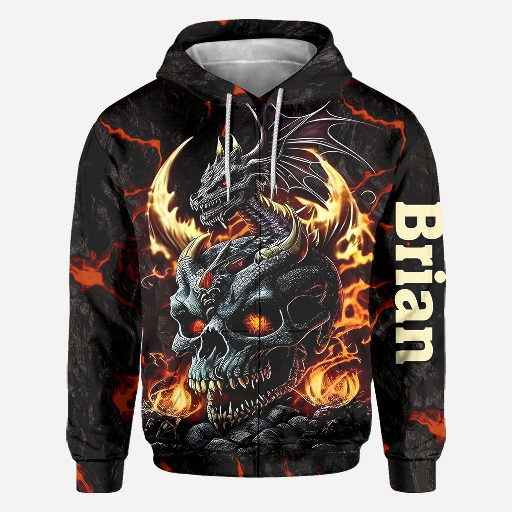 Skul and Dragon - Personalized Dragon All Over Shirt