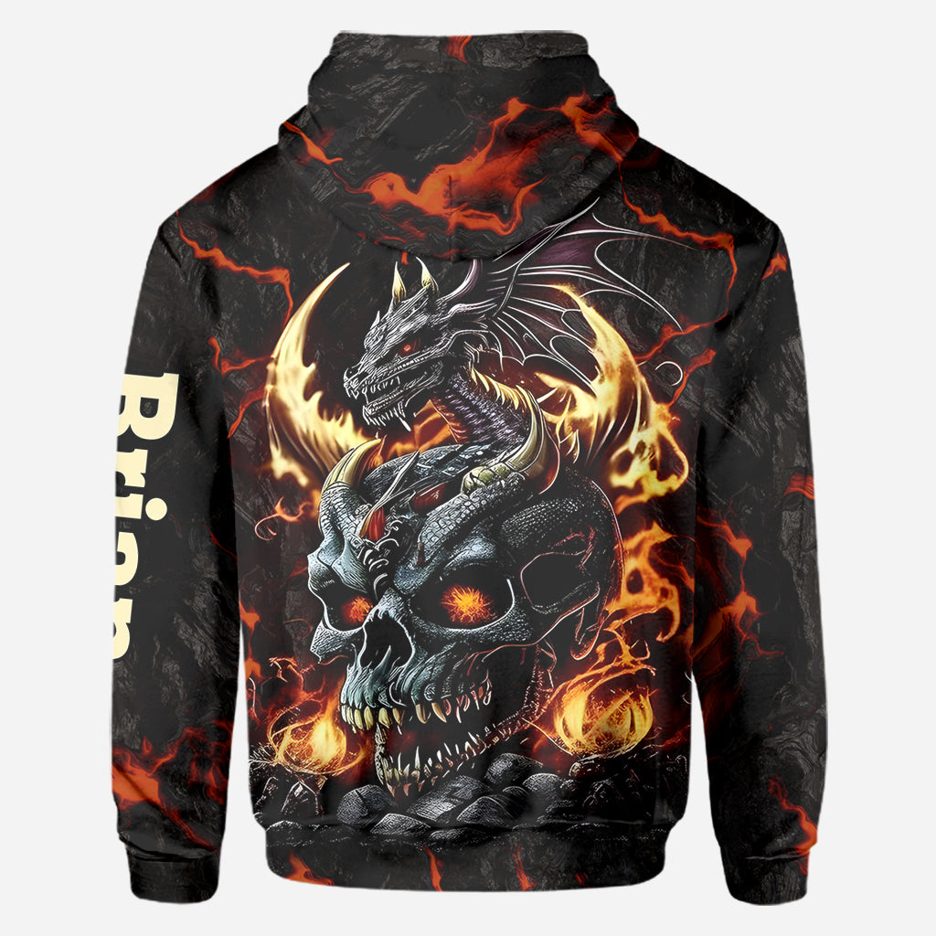 Skul and Dragon - Personalized Dragon All Over Shirt