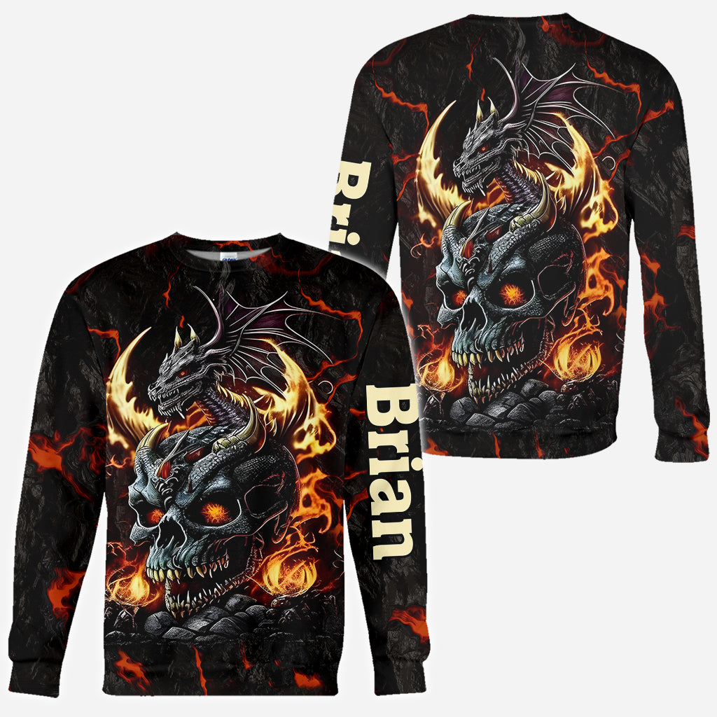 Skul and Dragon - Personalized Dragon All Over Shirt