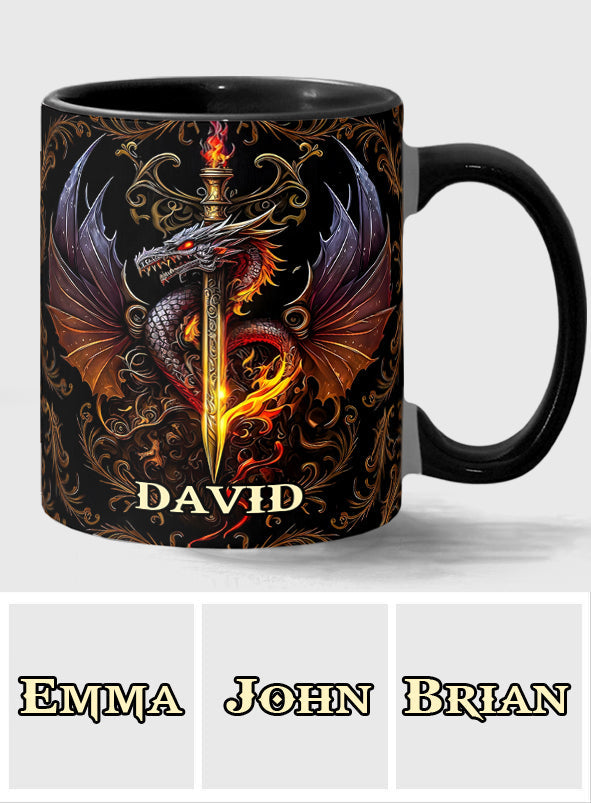 Heart Of A Dragon - Personalized Dragon Accent Mug