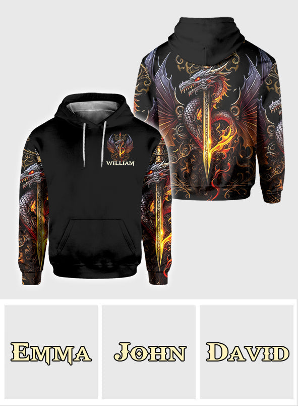 Heart Of A Dragon - Personalized Dragon All Over Shirt