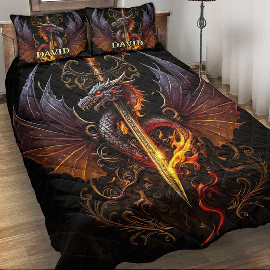 Cœur de Dragon - Ensemble de courtepointe personnalisé Dragon