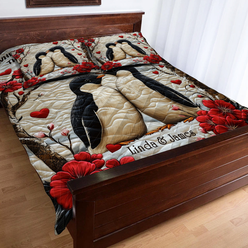 You're My Penguin - Personalized Couple Quilt Set