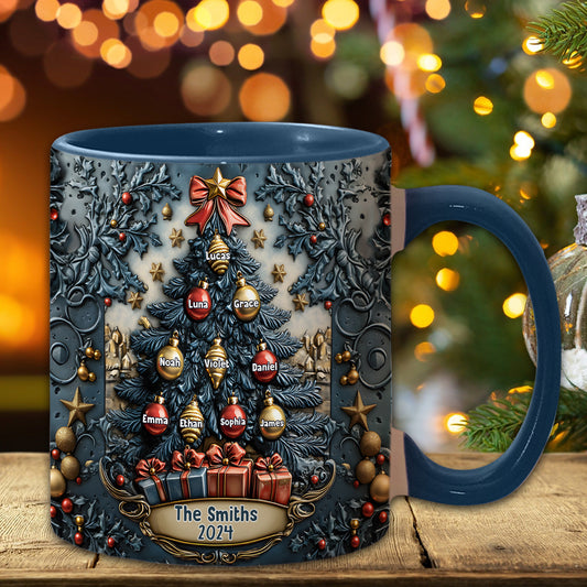 Merry Christmas - Personalized Family Accent Mug