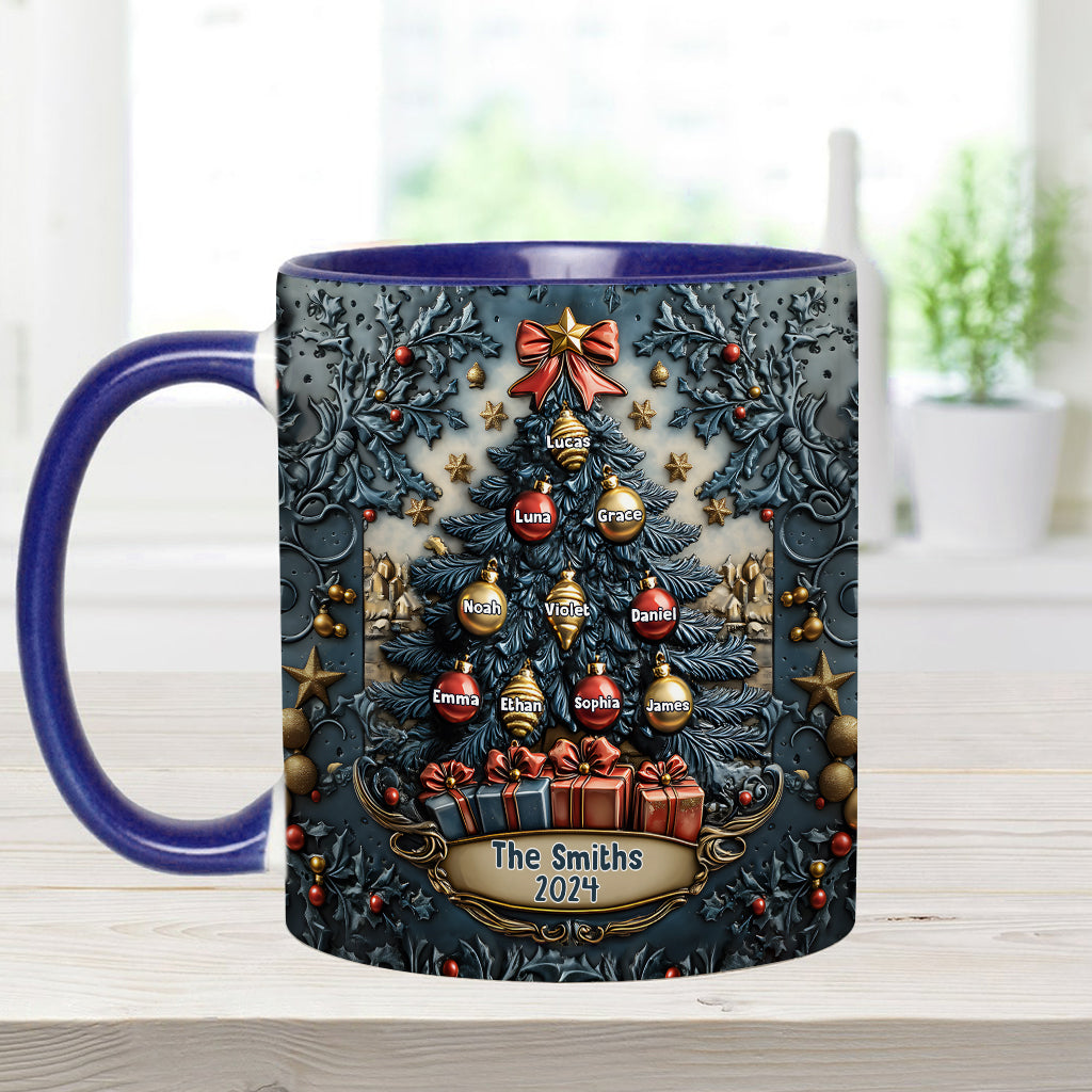 Merry Christmas - Personalized Family Accent Mug
