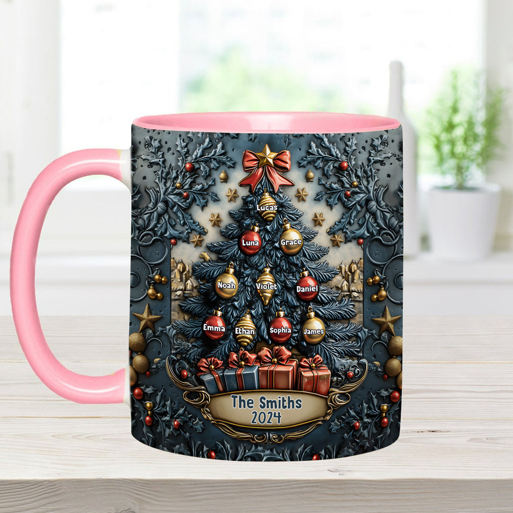 Merry Christmas - Personalized Family Accent Mug