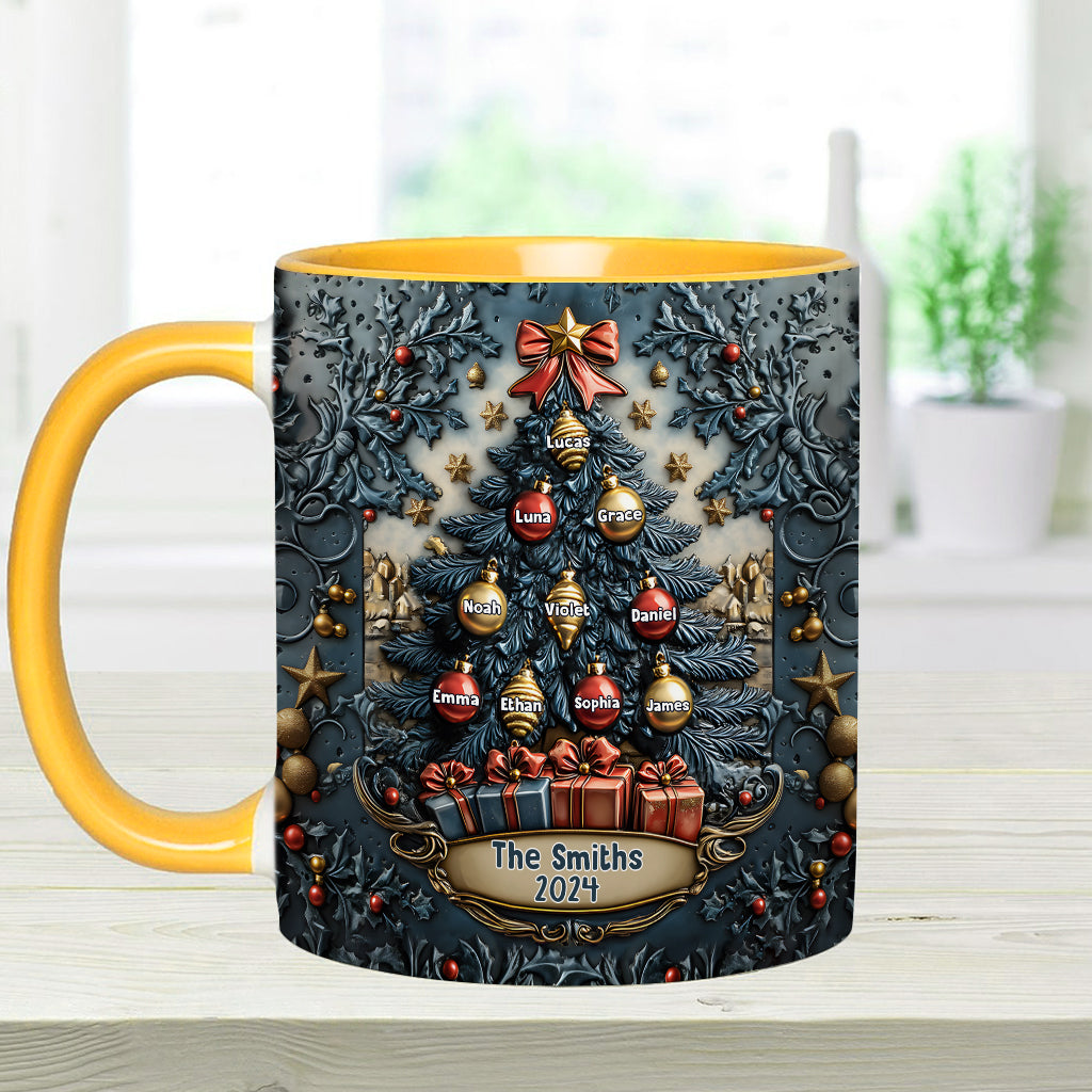 Merry Christmas - Personalized Family Accent Mug