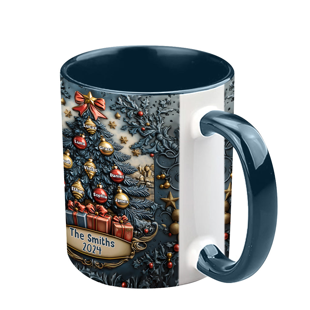 Merry Christmas - Personalized Family Accent Mug