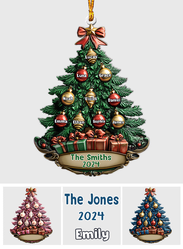 Merry Christmas - Personalized Family Custom Shaped Ornament