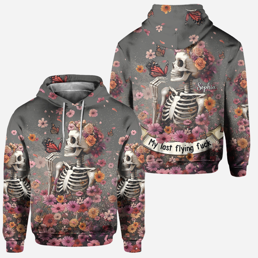 Mon dernier coup de foudre - Sweat à capuche et legging personnalisés avec tête de mort