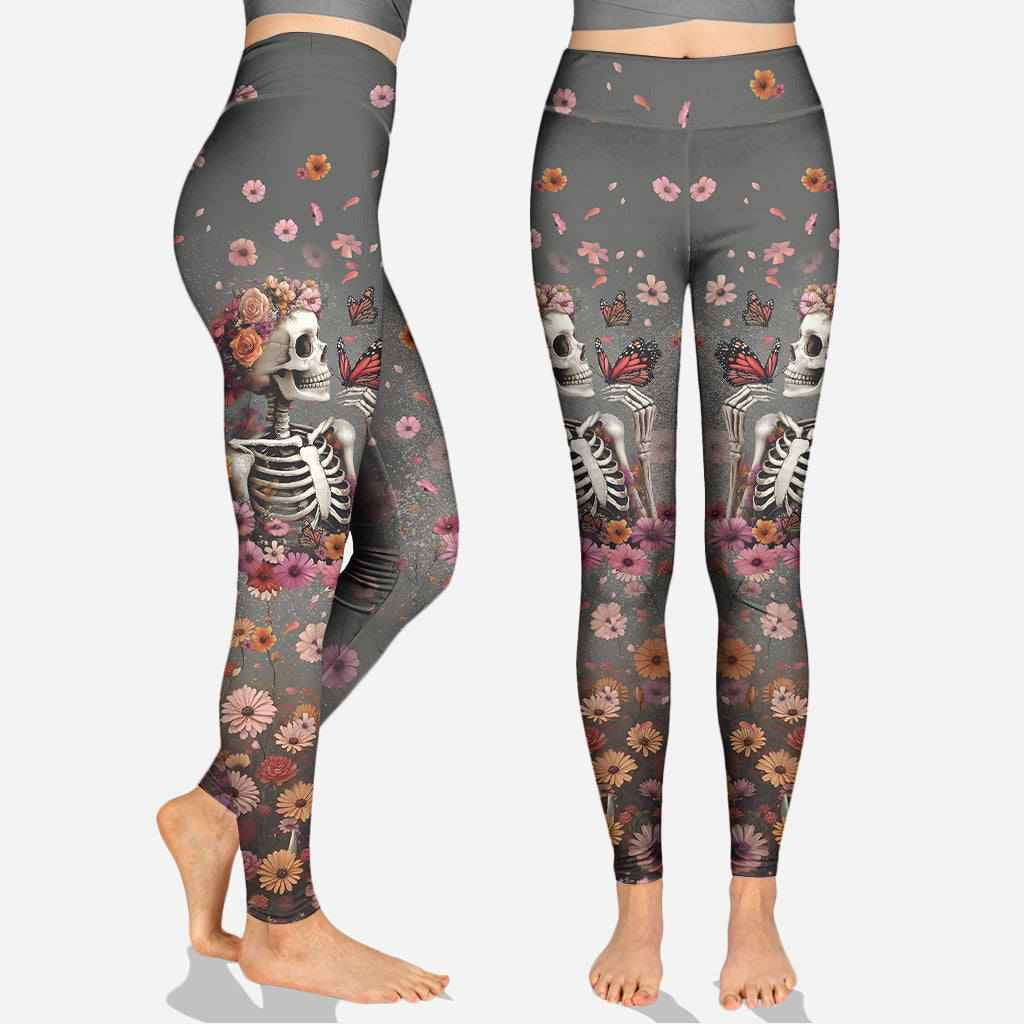 Mon dernier coup de foudre - Sweat à capuche et legging personnalisés avec tête de mort