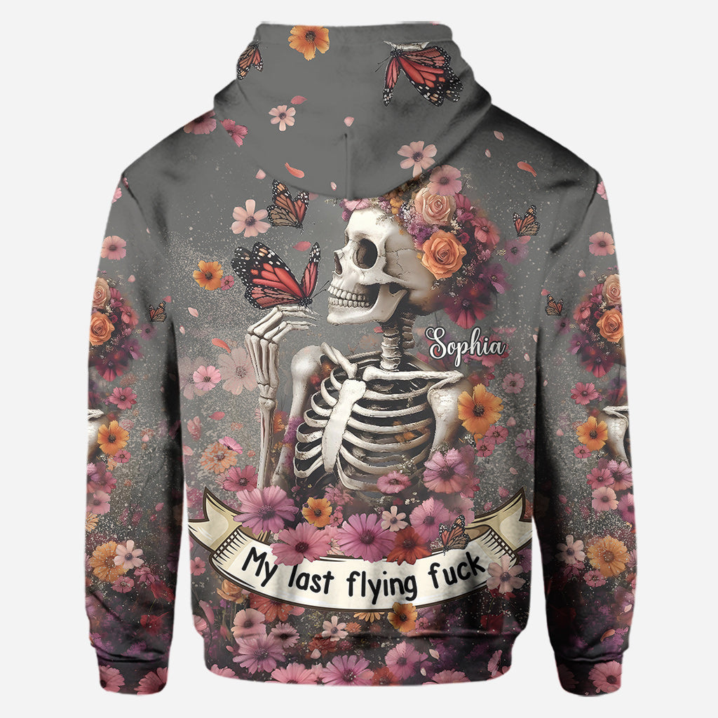Mon dernier coup de foudre - Sweat à capuche et legging personnalisés avec tête de mort