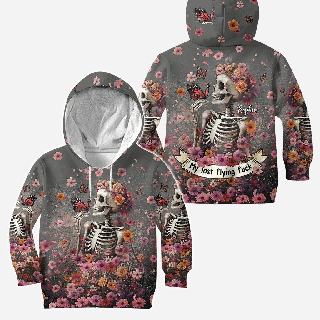 Mon dernier coup de foudre - Sweat à capuche et legging personnalisés avec tête de mort