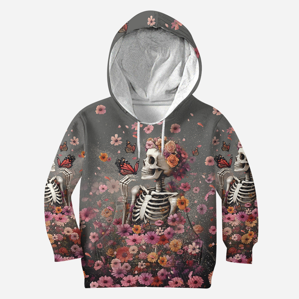 Mon dernier coup de foudre - Sweat à capuche et legging personnalisés avec tête de mort