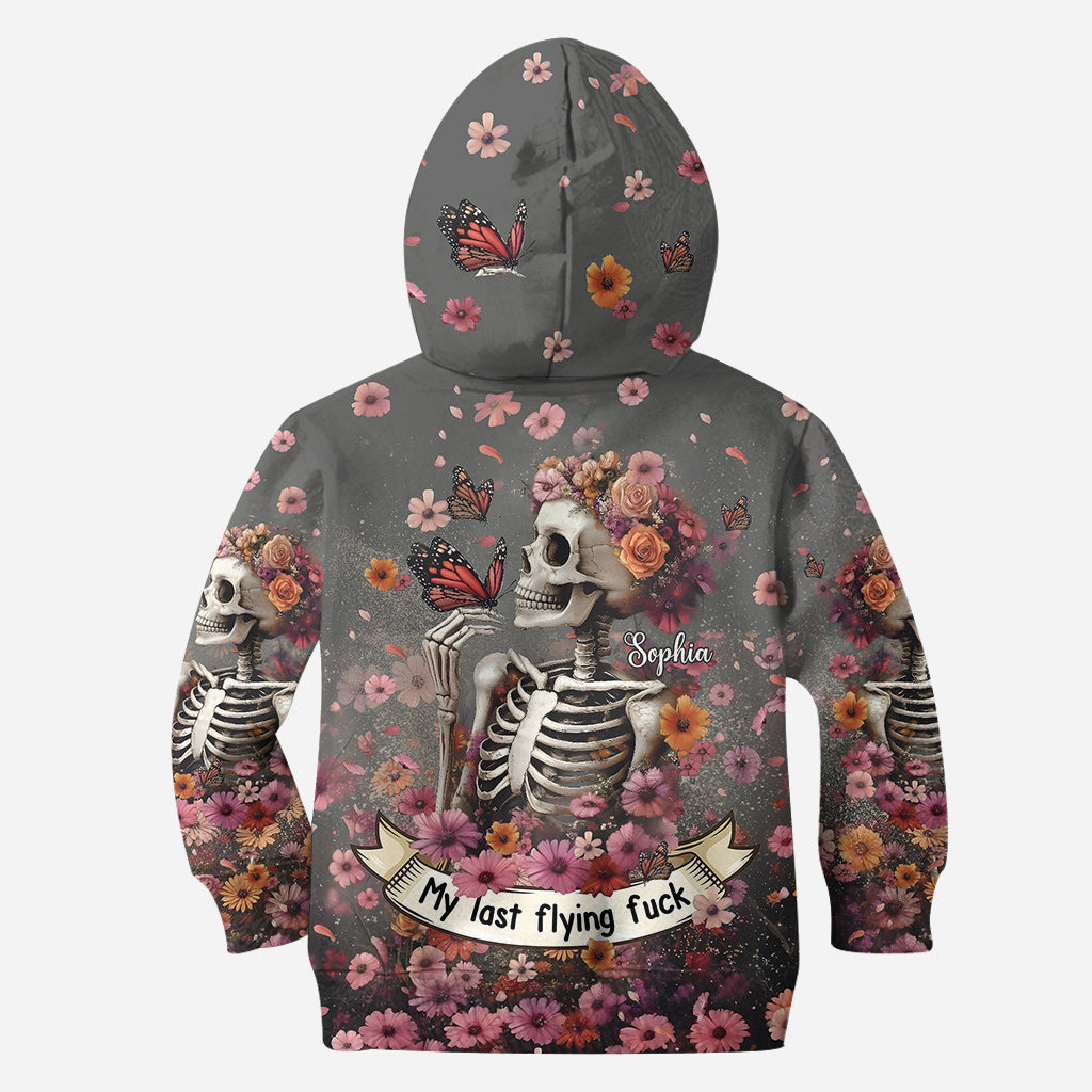 Mon dernier coup de foudre - Sweat à capuche et legging personnalisés avec tête de mort
