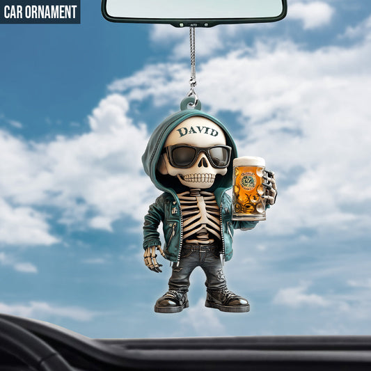Cool Guys Drink Beer - Personalized Beer Car Ornament