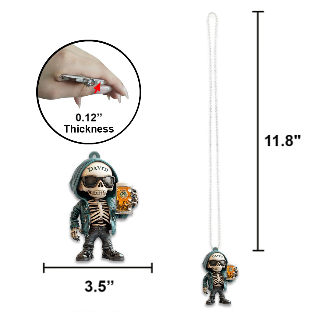 Cool Guys Drink Beer - Personalized Beer Car Ornament