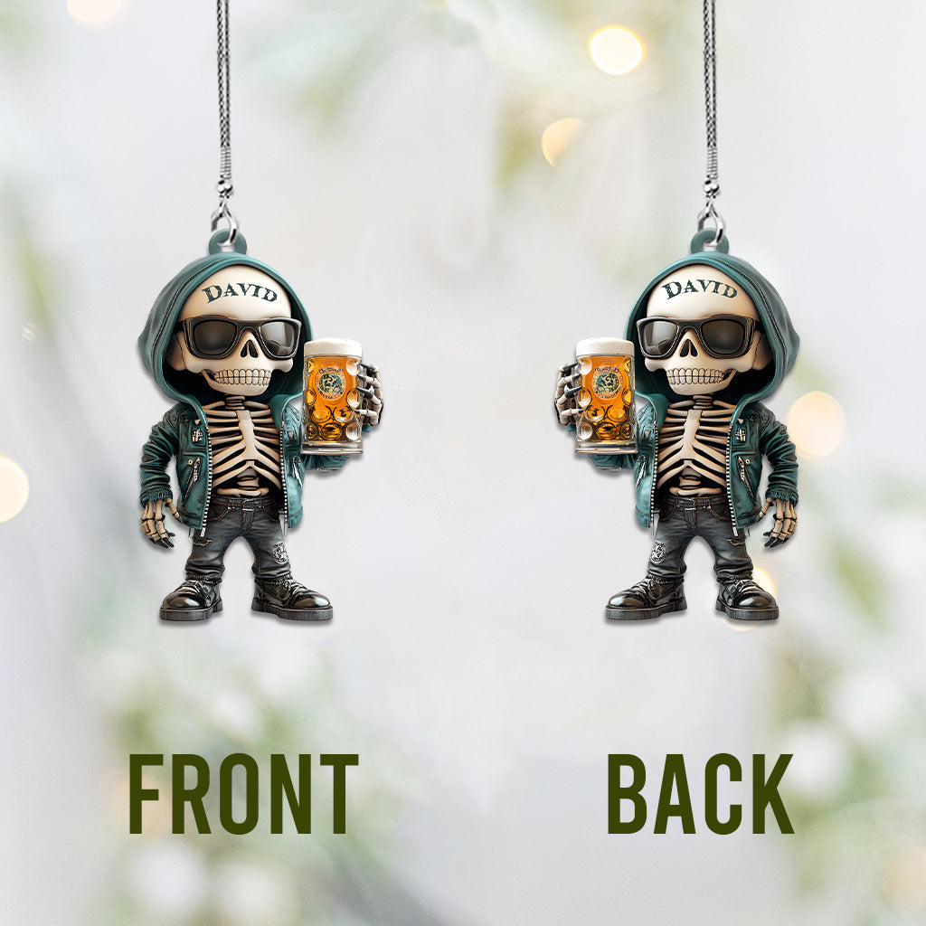 Cool Guys Drink Beer - Personalized Beer Car Ornament