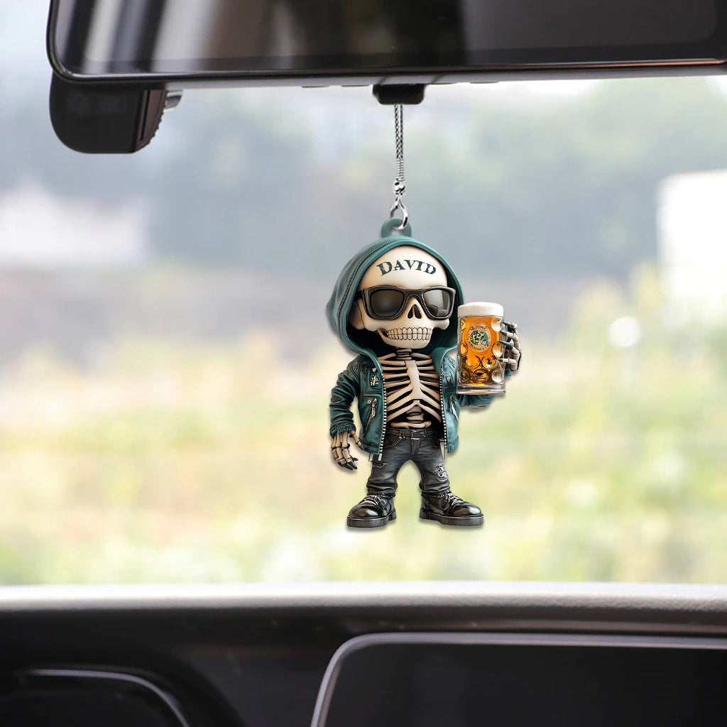 Cool Guys Drink Beer - Personalized Beer Car Ornament