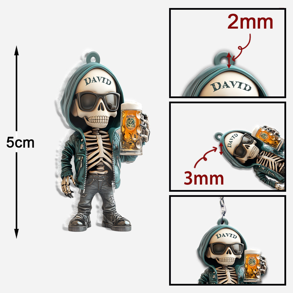 Cool Guys Drink Beer - Personalized Beer Keychain