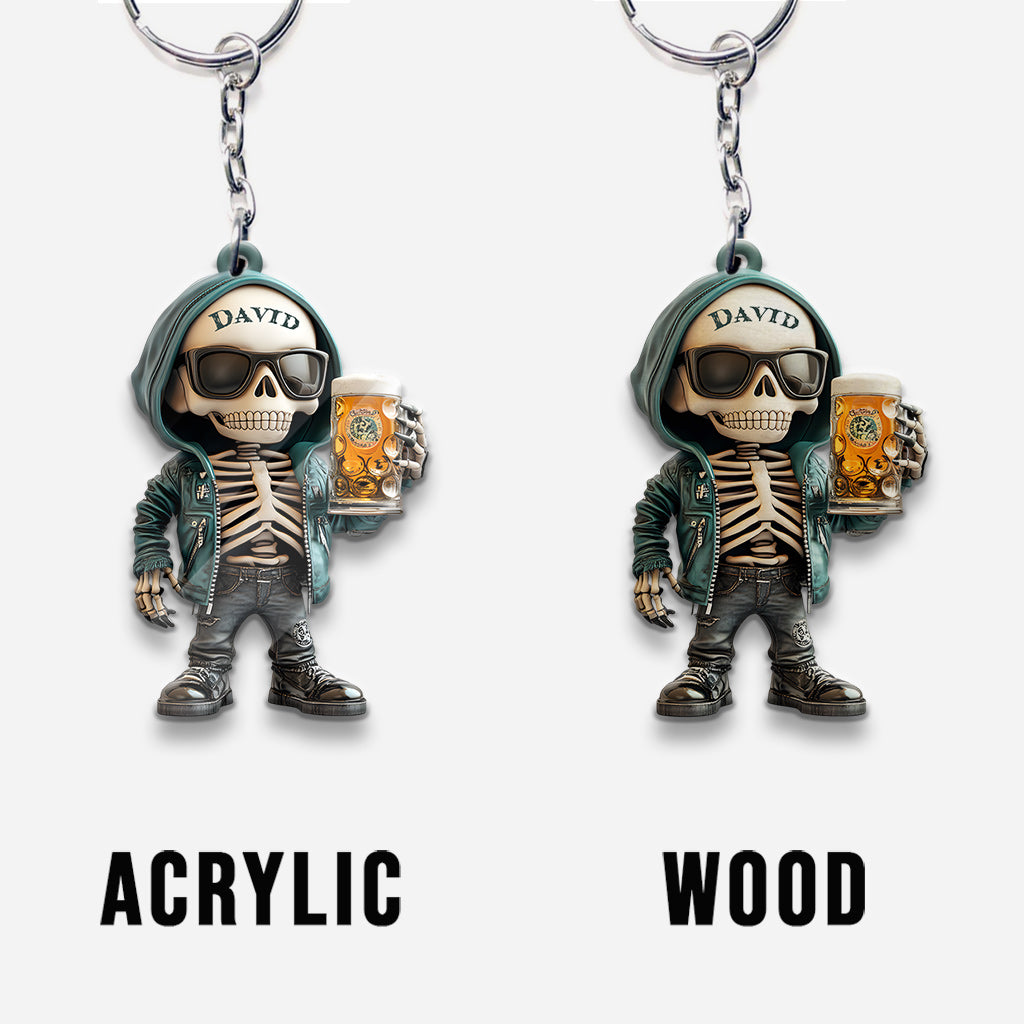 Cool Guys Drink Beer - Personalized Beer Keychain