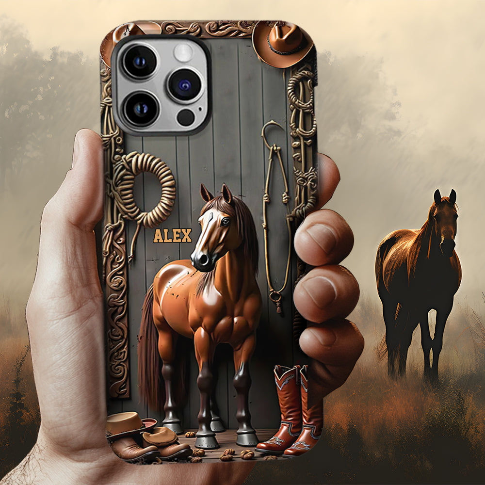 Love Horses - Personalized Horse Full Print Phone Case