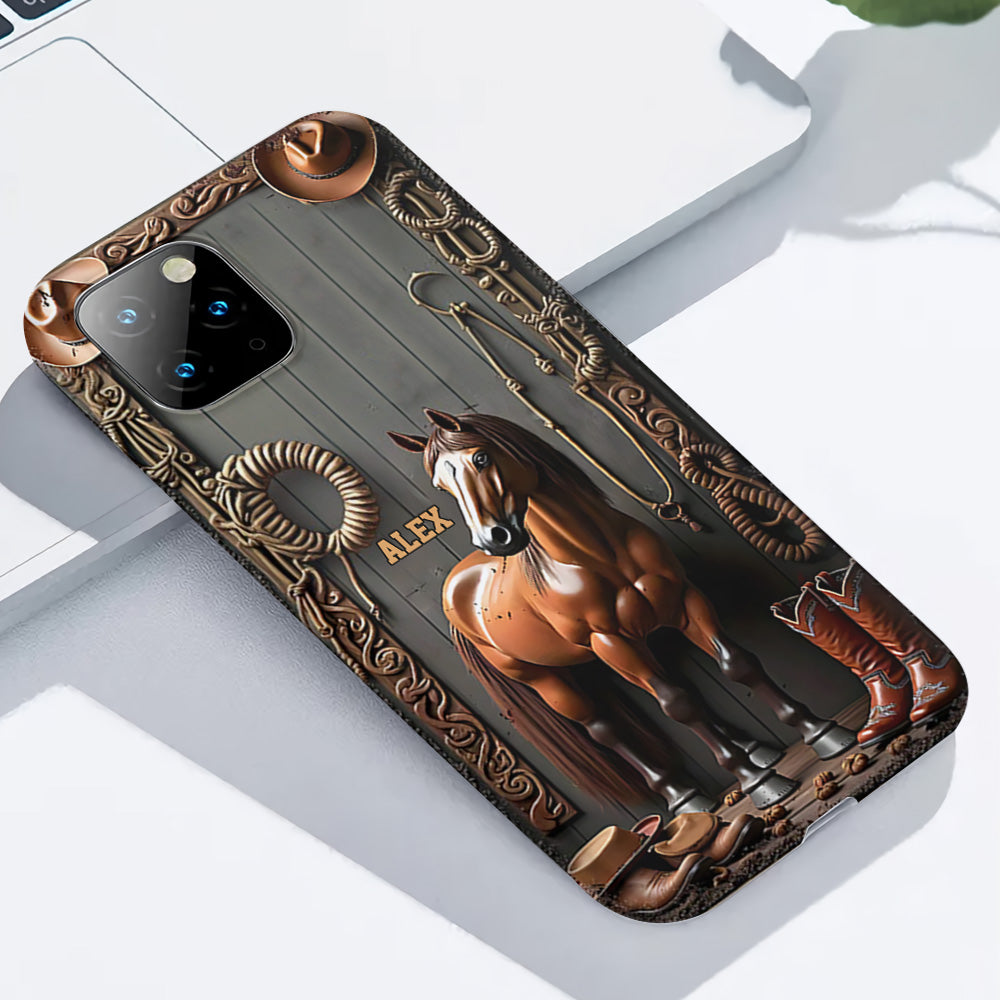 Love Horses - Personalized Horse Full Print Phone Case