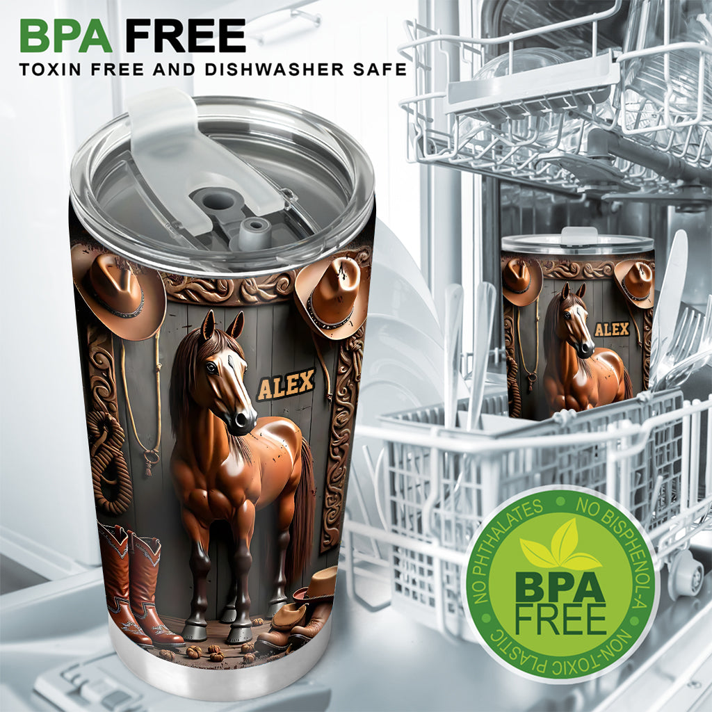 Love Horses - Personalized Horse Tumbler
