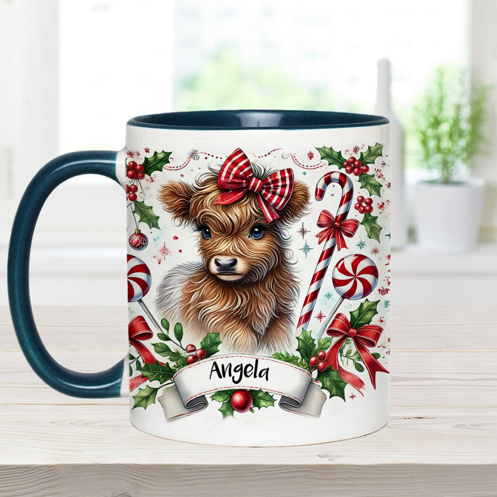 Cute Highland Cow - Personalized Accent Mug