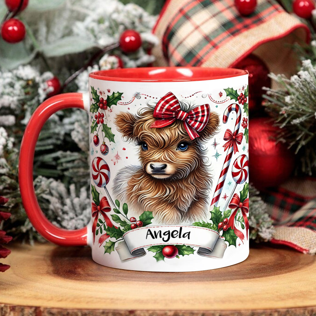 Cute Highland Cow - Personalized Accent Mug