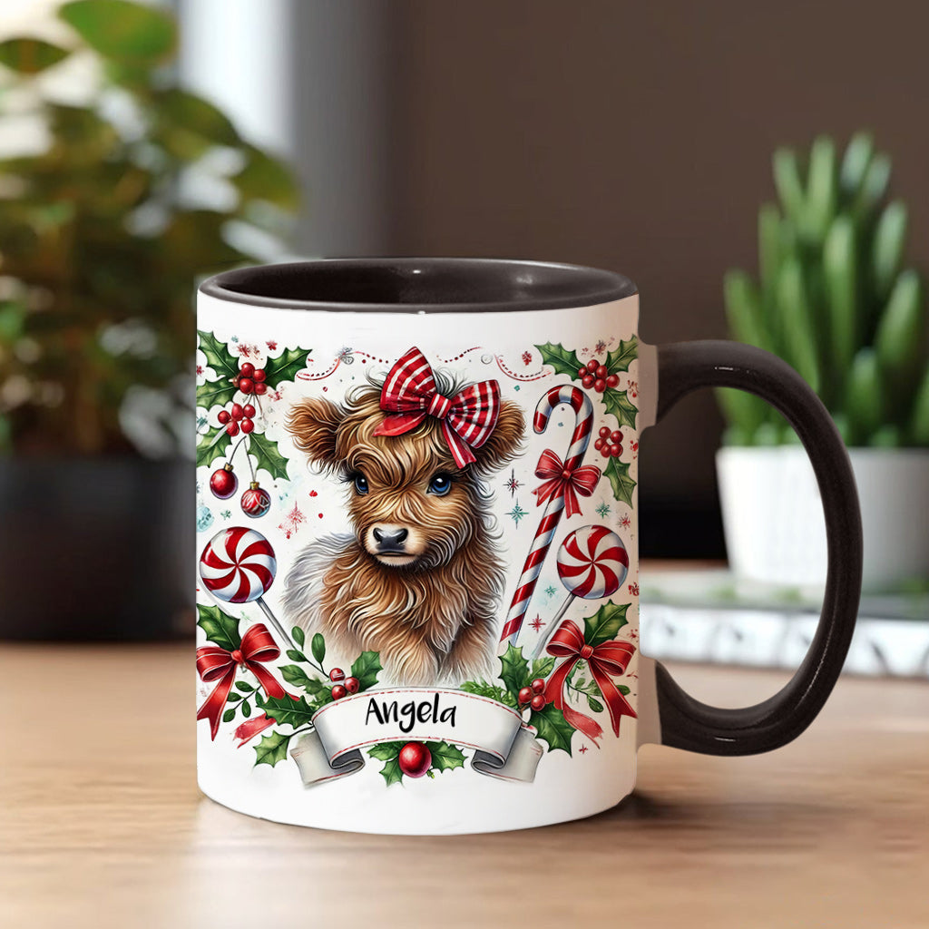 Cute Highland Cow - Personalized Accent Mug