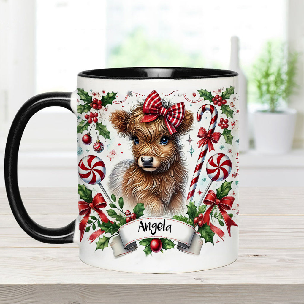 Cute Highland Cow - Personalized Accent Mug