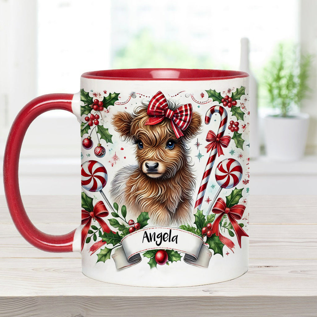 Cute Highland Cow - Personalized Accent Mug