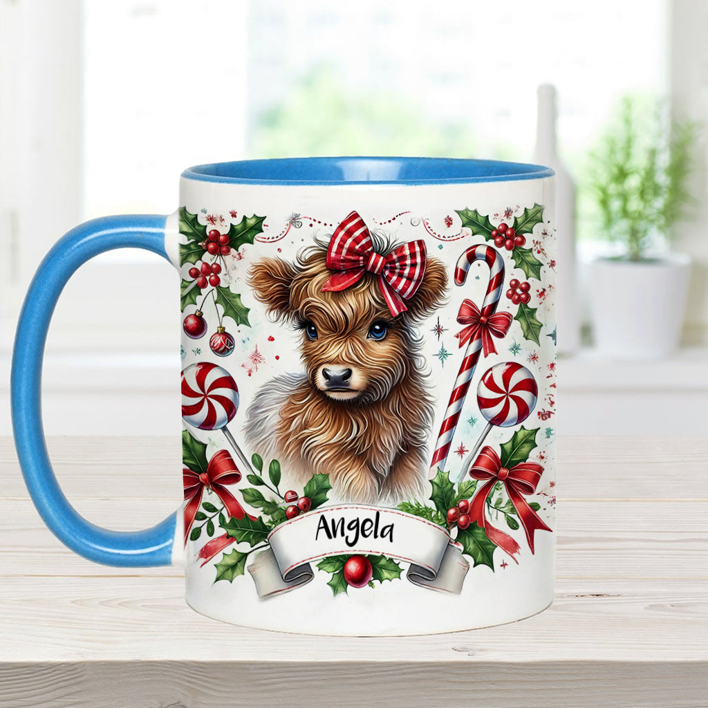 Cute Highland Cow - Personalized Accent Mug