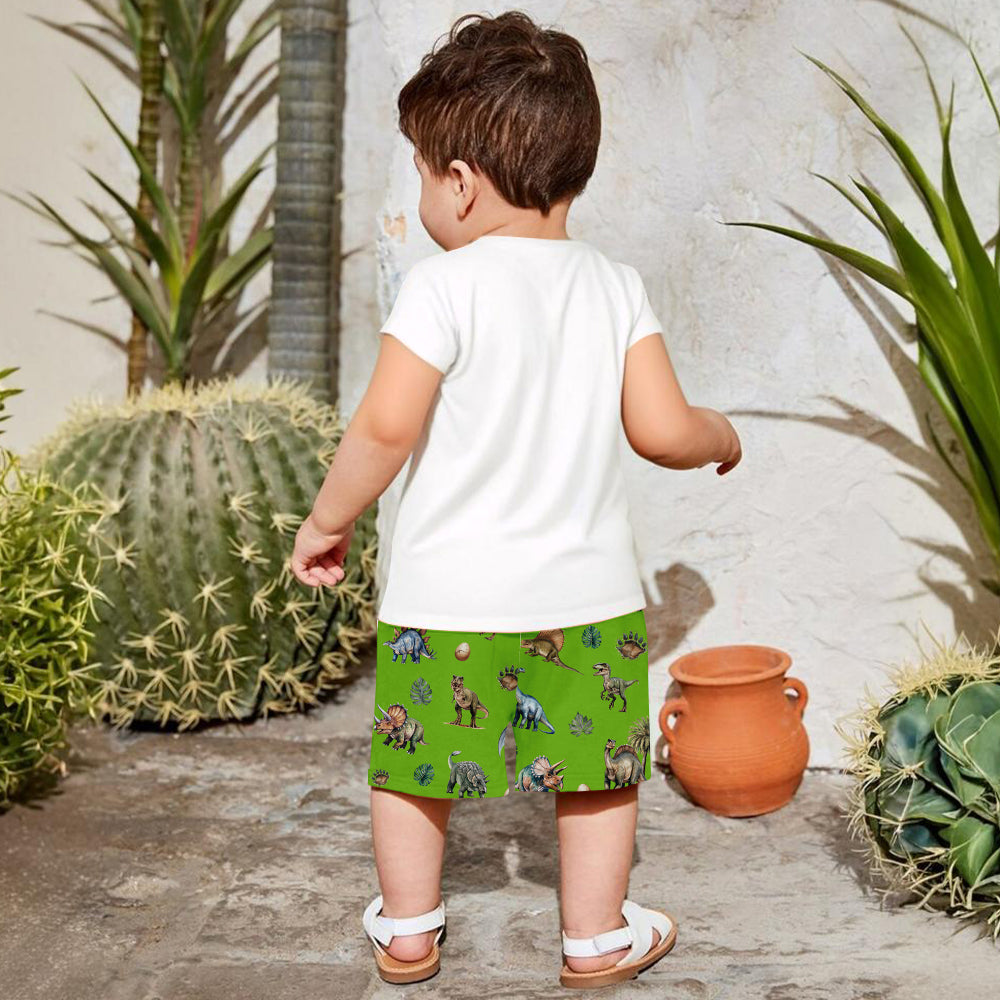 Cool Dinosaur Alphabet - Personalized Kid T-shirt & Shorts