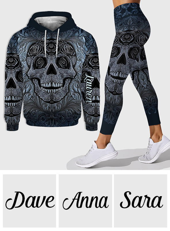 Sweat à capuche et legging personnalisés Cool Skull - Sweat à capuche et legging à motif tête de mort