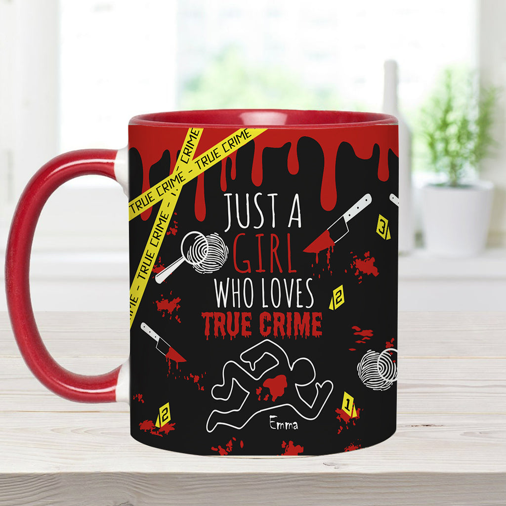 Mug personnalisé « Juste une fille passionnée de faits divers »